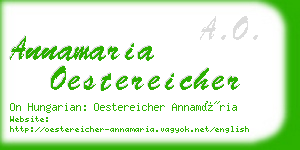 annamaria oestereicher business card